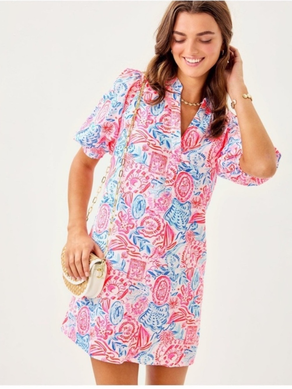 NWT LILLY PULITZER
MIALEIGH LINEN DRESS LIL
SUN SEA SAND - Picture 1 of 5